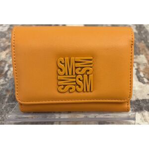 Steve Madden BHARBER trifold faux leather wallet in burnt orange.